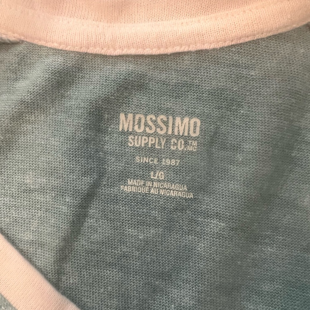Mossimo Supply Co. Women’s Green with Cream Long Sleeves Lightweight Top - Picture 4 of 5